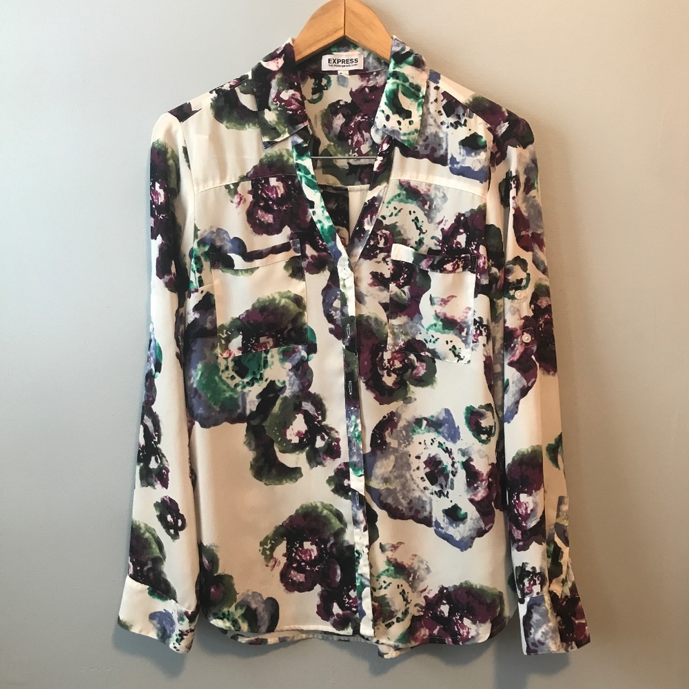 Floral Print Portofino Blouse
